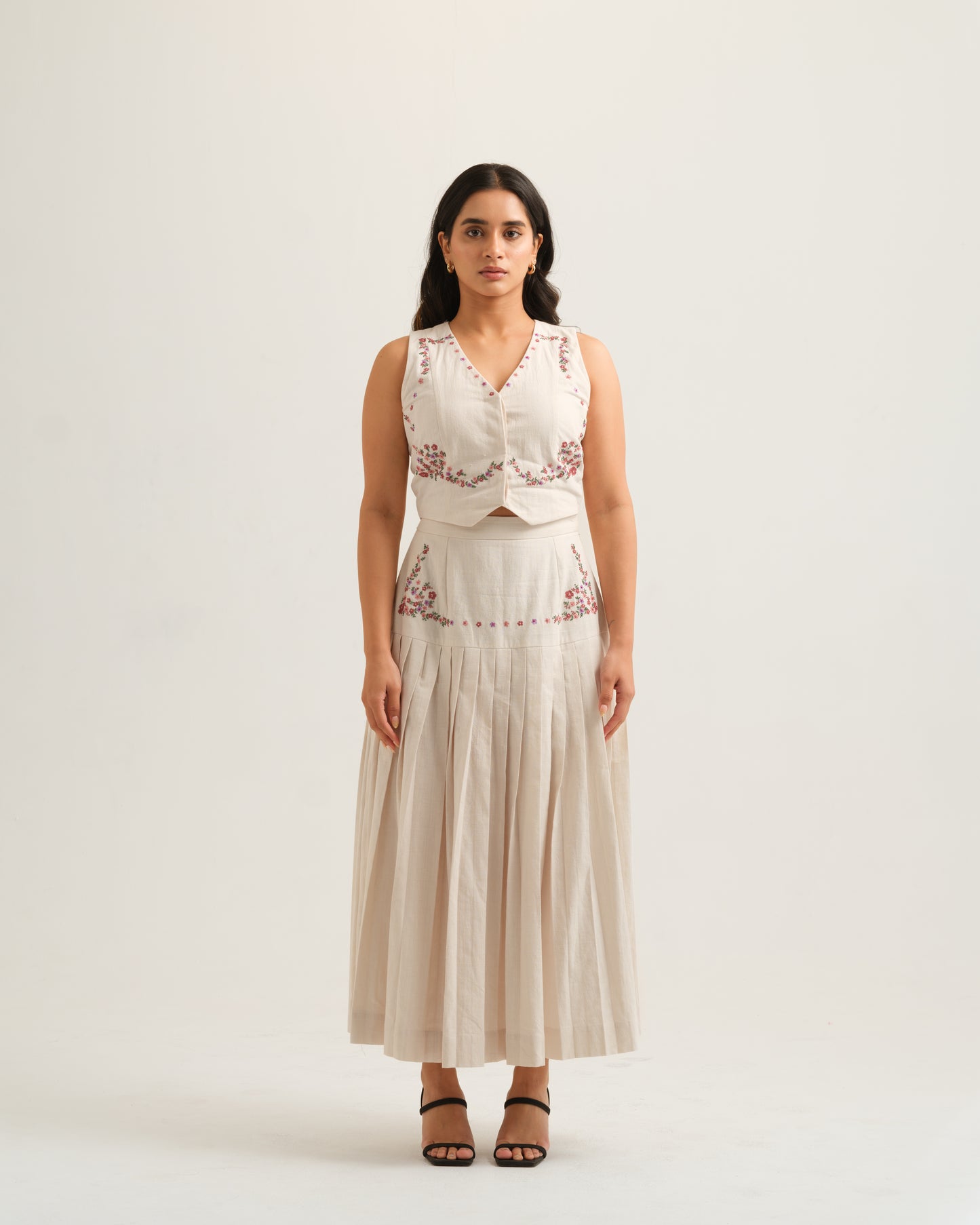 Adira Vest + Adira pleated Skirt