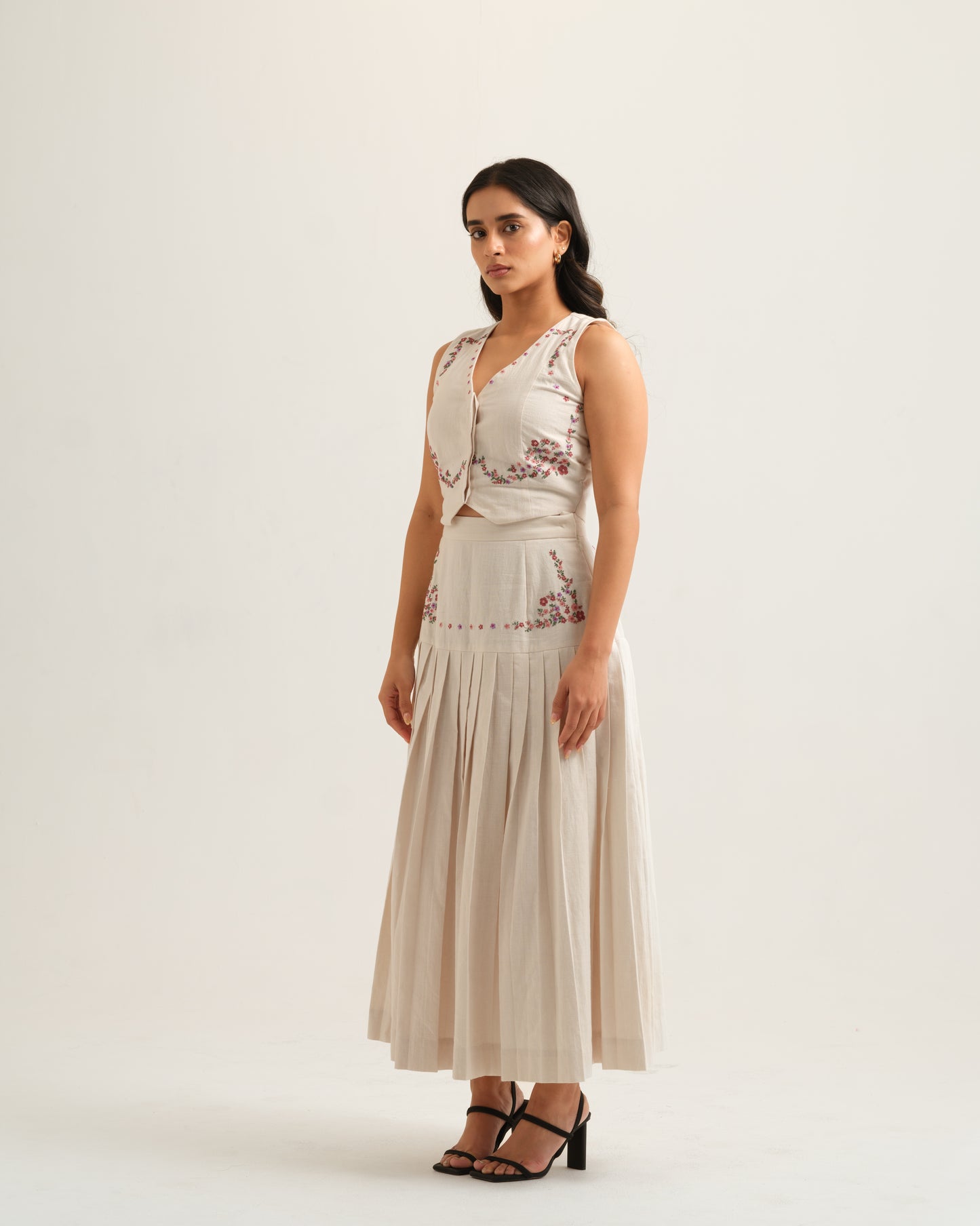 Adira Vest + Adira pleated Skirt