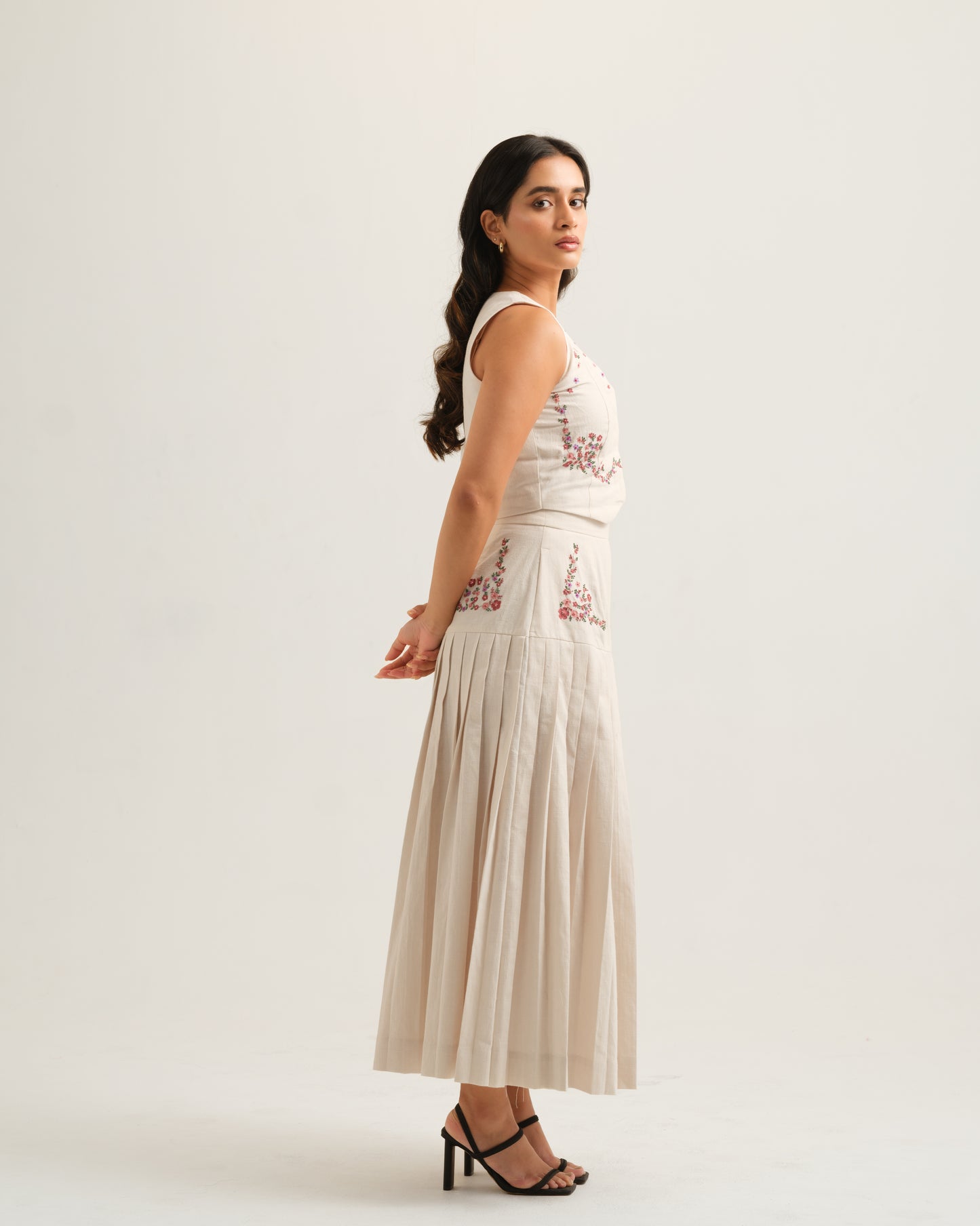 Adira Vest + Adira pleated Skirt