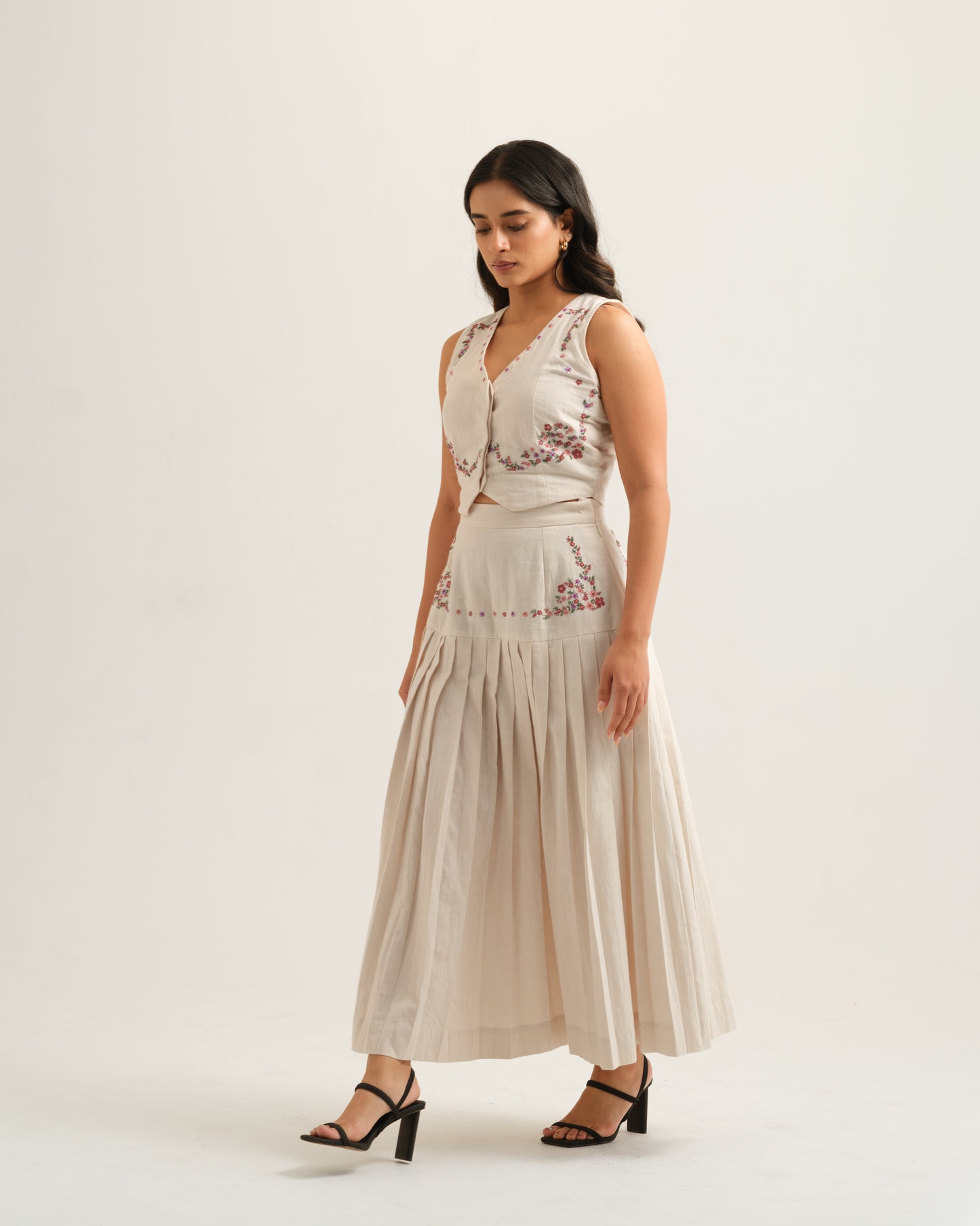 Adira Vest + Adira pleated Skirt