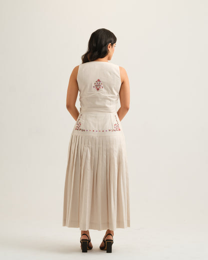 Adira Vest + Adira pleated Skirt