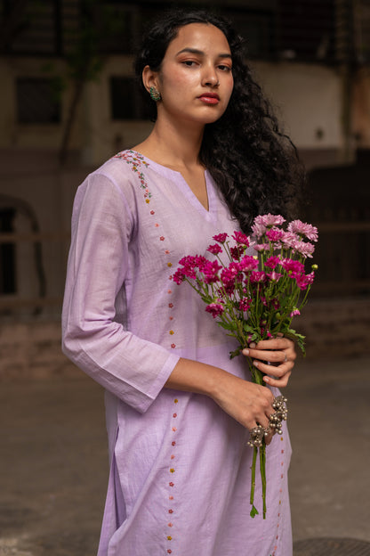 Lila Kameez Set