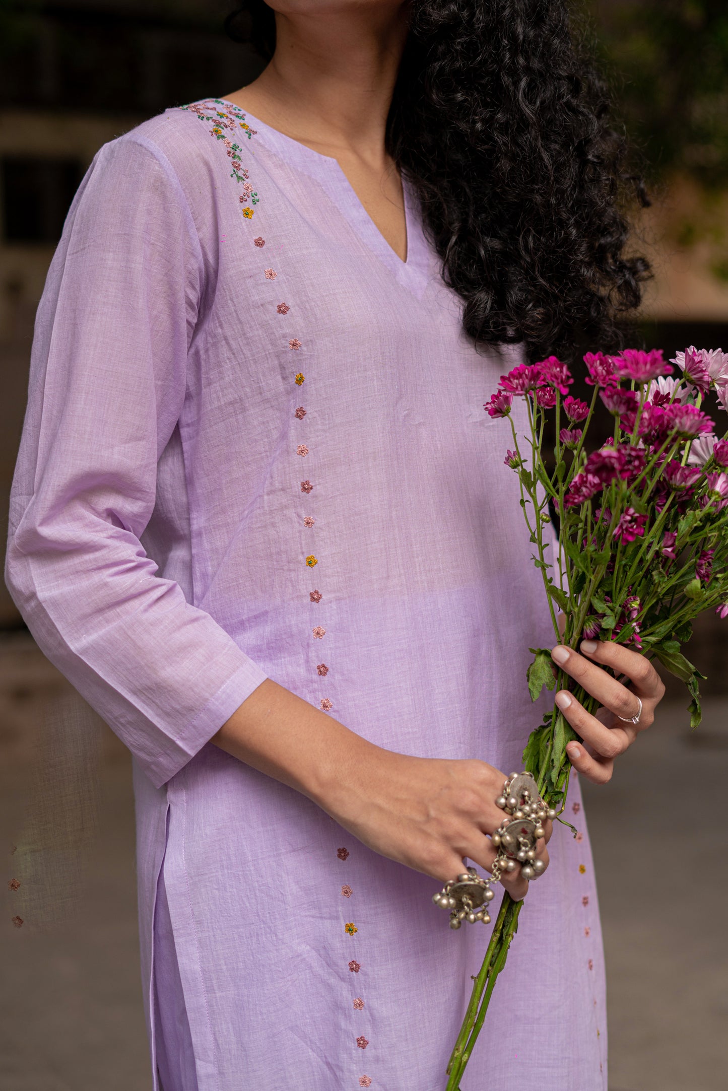 Lila Kameez Set